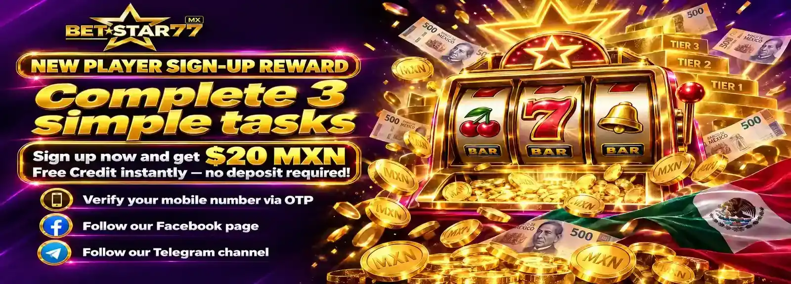 Spin More, Win More! &mdash; Slots Tiered Bonus